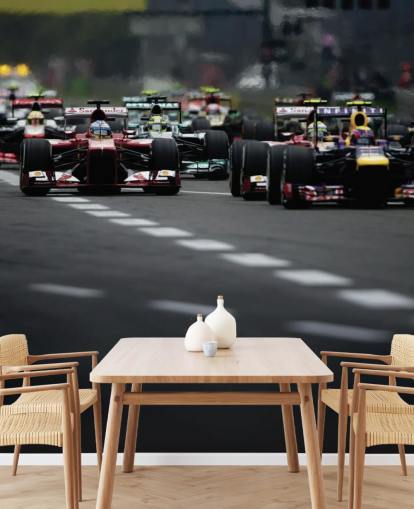 F1 Spåra närbild av bilar Bakgrund F1 Spåra närbild av bilar Bakgrund