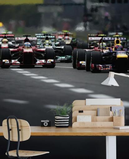 Fondo de pantalla de F1 pista de primer plano de coches