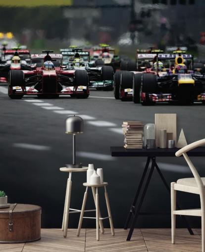F1 Track Close Up of Cars Wallpaper F1 Track Close Up of Cars Wallpaper