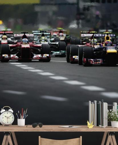 F1 Track Close Up of Cars Wallpaper F1 Track Close Up of Cars Wallpaper