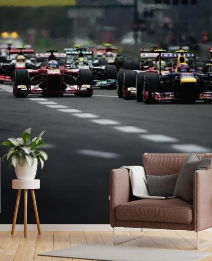 Fondo de pantalla de F1 pista de primer plano de coches