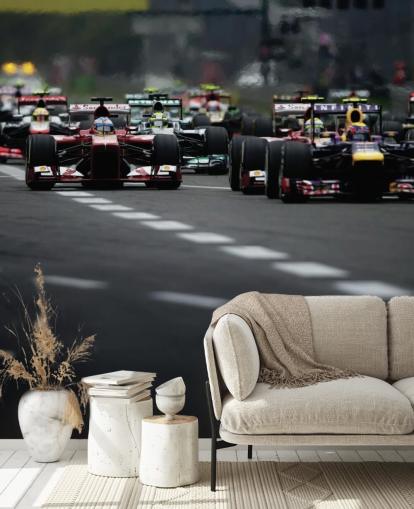 F1 Track Nærbillede af biler Baggrund F1 Track Nærbillede af biler Baggrund