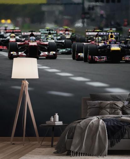 F1 Spåra närbild av bilar Bakgrund