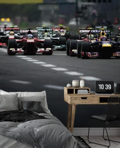 Fondo de pantalla de F1 pista de primer plano de coches