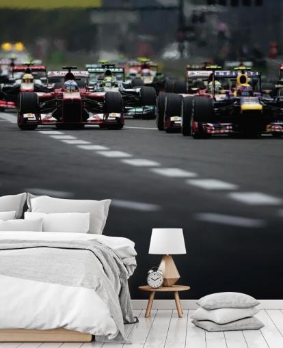 Fondo de pantalla de F1 pista de primer plano de coches