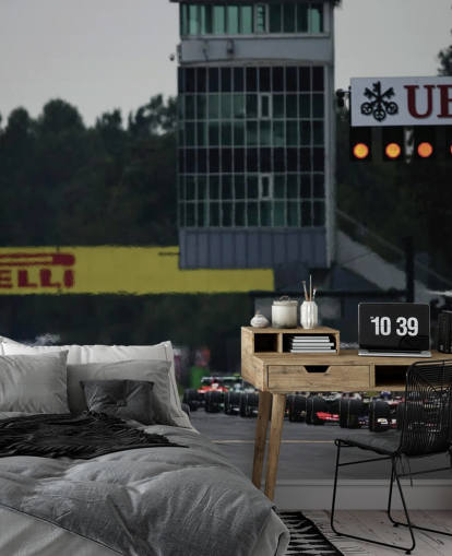 F1 Race Track Massevis av biler Bakgrunn F1 Race Track Massevis av biler Bakgrunn