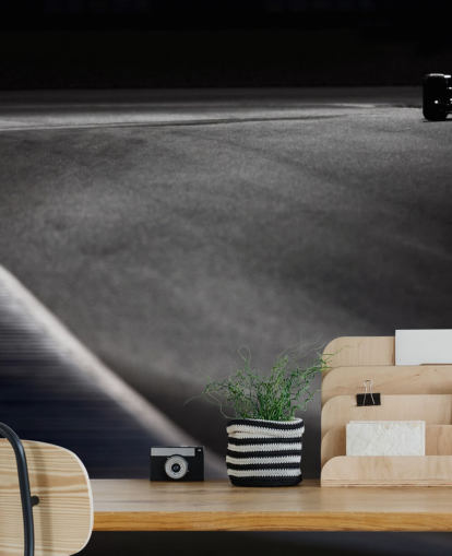 Zwart-wit F1 Track Wallpaper
