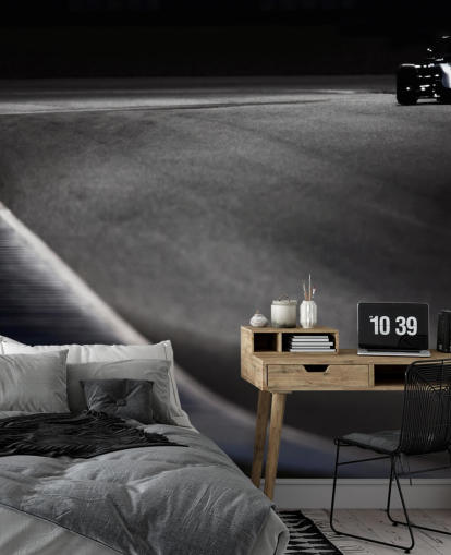 Mustavalkoinen F1 Track Taustakuva