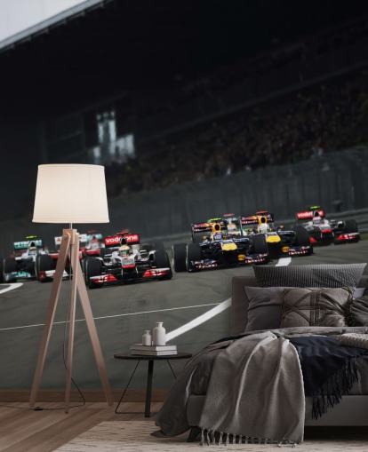 F1 Race Track Vægmaleri