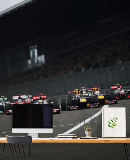 F1 Race Banor Väggmålning