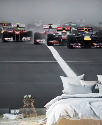 formel 1 tapetväggmålning kallad Hungarian Grand Prix 2011 av Darren Heath för sovrum och hemmakontor