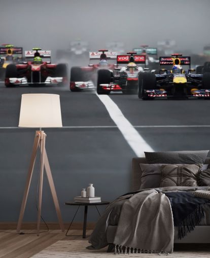 Formel-1-Tapete mit dem Titel Hungarian Grand Prix 2011 von Darren Heath für Schlafzimmer und Heimbüros