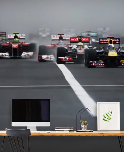 formel 1 tapetmaleri kalt Hungarian Grand Prix 2011 av Darren Heath for soverom og hjemmekontorer