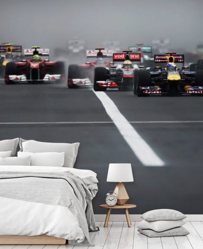 Formula 1 -taustakuvamaalaus nimeltä Unkarin Grand Prix 2011, kirjoittanut Darren Heath makuuhuoneisiin ja kotitoimistoihin