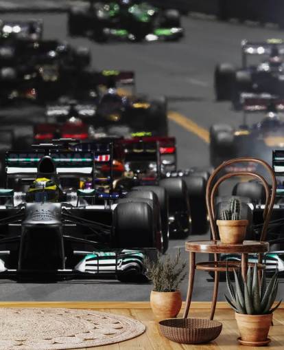 F1 Cars in Race Wallpaper