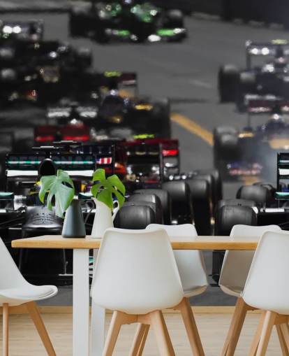 F1 Cars in Race Wallpaper