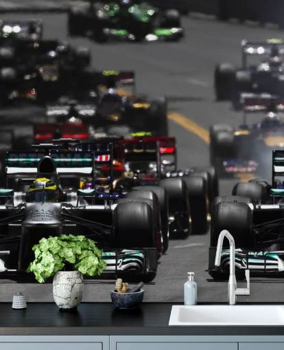 Papel Pintado F1 Cars in Race