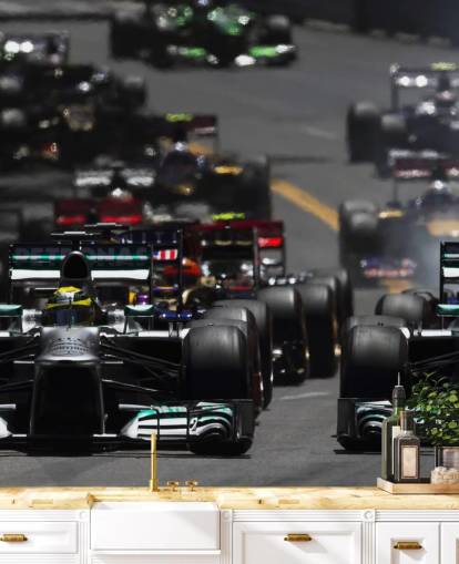 F1 Cars in Race Wallpaper