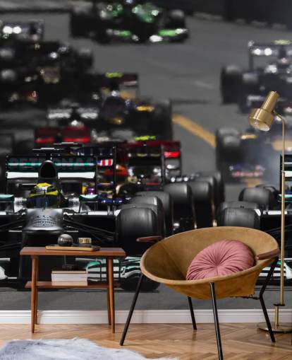 F1 Cars in Race Wallpaper