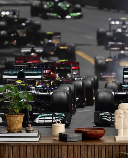 F1 Cars in Race Wallpaper