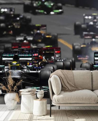 F1-Autos im Rennen Tapete