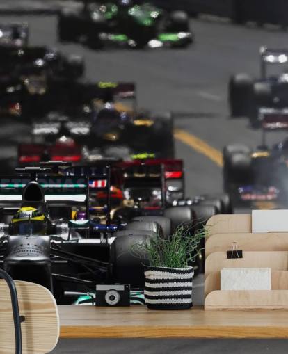 F1 Cars in Race Wallpaper