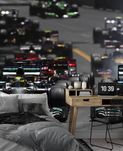 F1 Cars in Race Wallpaper