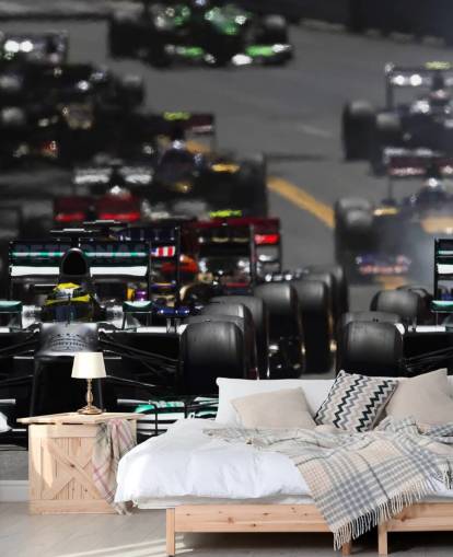 F1 Cars in Race Wallpaper