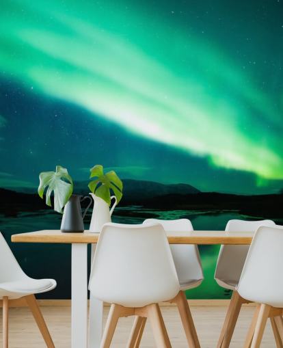 Papel de pared Cielo azul y verde