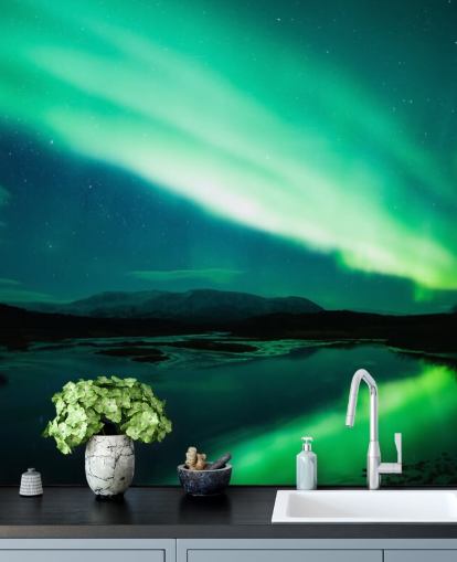 Blue and Green Sky Wallpaper