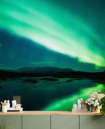 Blå och grön himmel Bakgrund