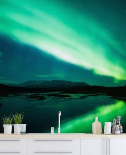 Blue and Green Sky Wallpaper