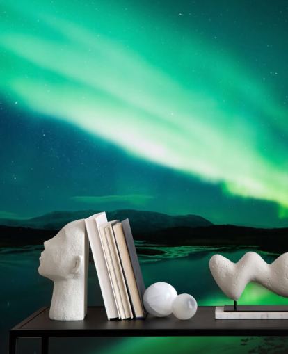 Papel de pared Cielo azul y verde