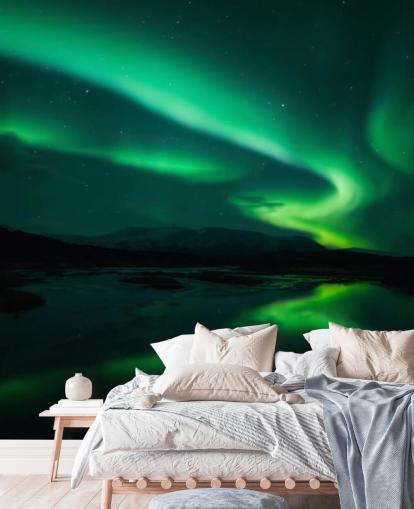 Blue and Green Wall Mural