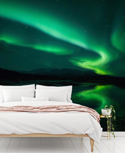 Blue and Green Wall Mural