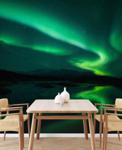 Mural de pared Azul y verde