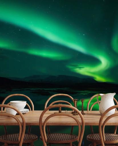 Blue and Green Wall Mural