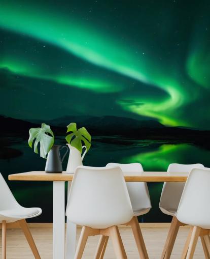 Blue and Green Wall Mural