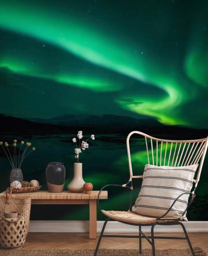 Blue and Green Wall Mural