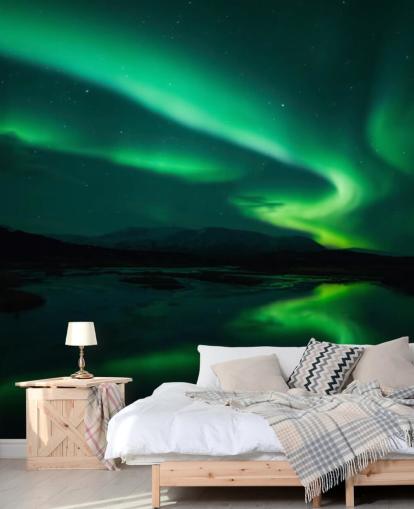 Blue and Green Wall Mural Blue and Green Wall Mural