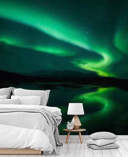 Blue and Green Wall Mural