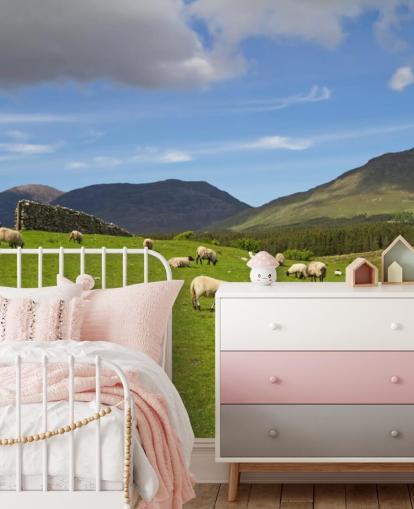 Sheep in Field Wallpaper