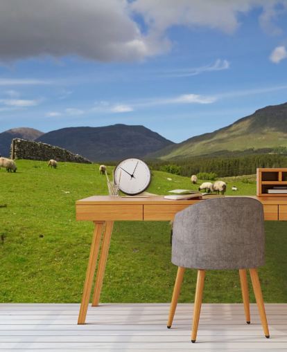 Sheep in Field Wallpaper