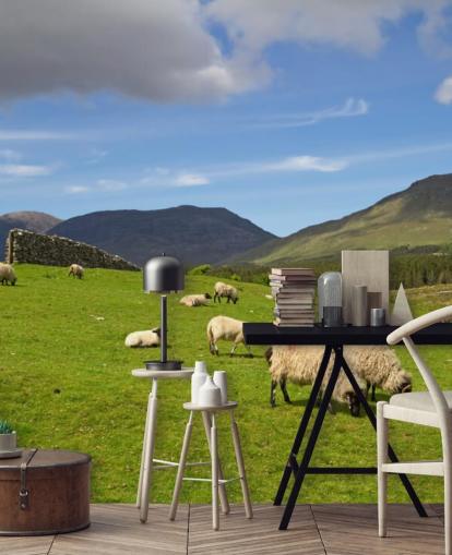 Sheep in Field Wallpaper