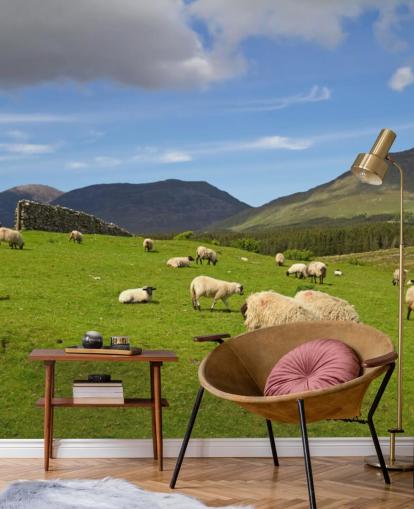 Papel de parede Sheep in Field