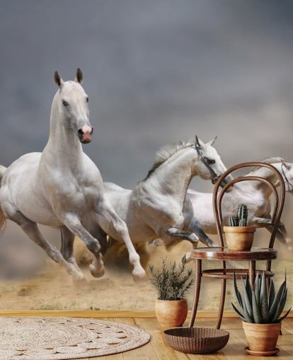 White Horses Running Wallpaper White Horses Running Wallpaper