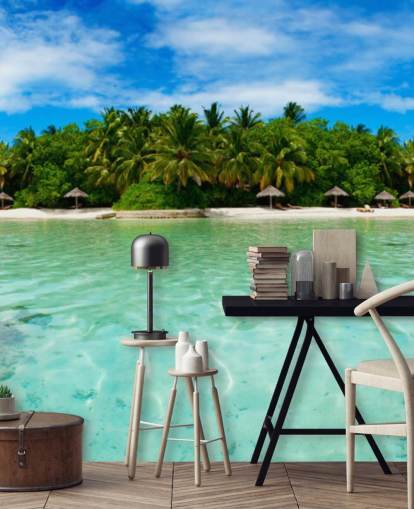 Tropical Island Beach Wall Mural Tropical Island Beach Wall Mural