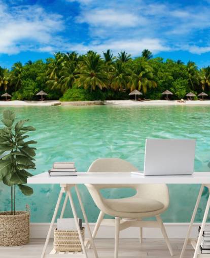 Tropical Island Beach Wall Mural Tropical Island Beach Wall Mural