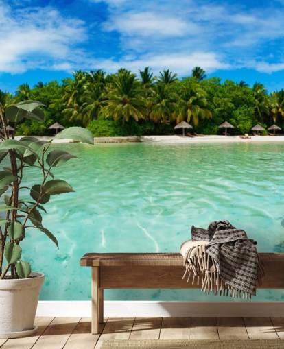 Tropical Island Beach Wall Mural