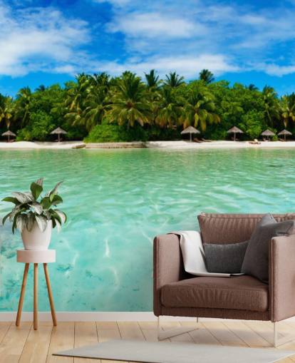 Tropical Island Beach Wall Mural